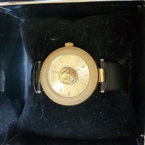 VERSUS VERSACE40MM Stainless Steel & Leather Strap Watch